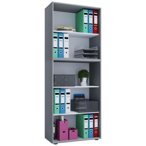 Büroregal Lona XXL ohne Türen grau Büroregal Lona XXL ohne Türen grau