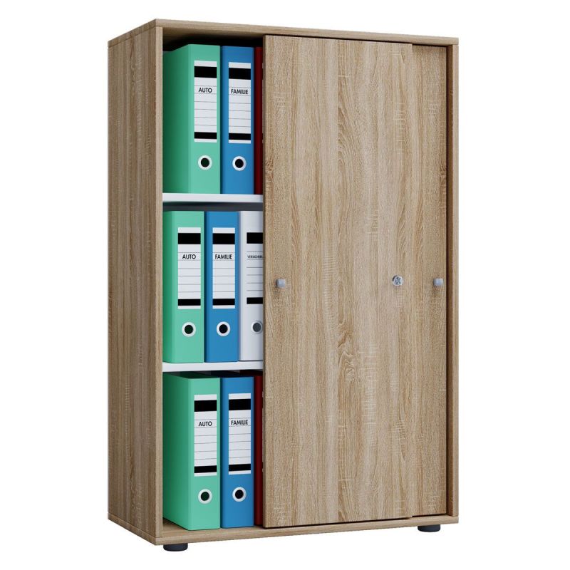 Büroschrank Lona XL mit Schiebetüren Sonoma-Eiche