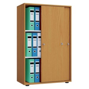 Büroschrank Lona XL mit Schiebetüren Buche