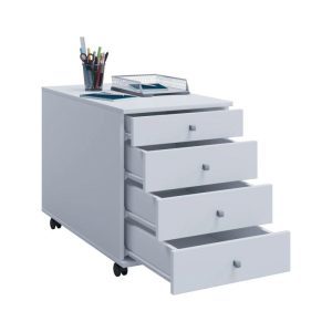 Rollcontainer Lona Maxi weiß/silber Rollcontainer Lona Maxi weiß/silber