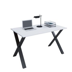 Schreibtisch Lona 80 x 50 cm X-Fußgestell silber Schreibtisch Lona 80 x 50 cm X-Fußgestell silber