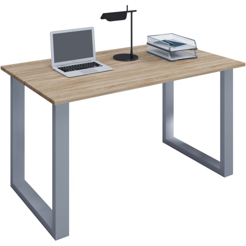Schreibtisch Lona 80 x 50 cm U-Fußgestell Sonoma-Eiche/weiß