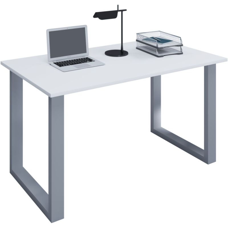 Schreibtisch Lona 110 x 50 cm U-Fußgestell weiß/silber