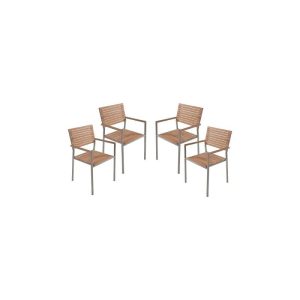 Stapelstuhl-Set „Denver“ Teak 4er Set Stapelstuhl-Set „Denver“ Teak 4er Set