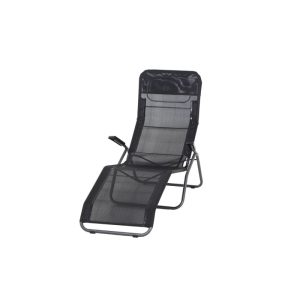 Kippliege Anco 144 x 72,5 x 103,5 cm 1-fach verstellbar anthrazit/schwarz