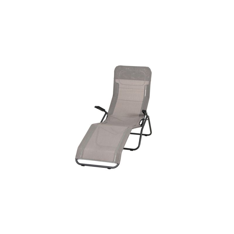 Kippliege Anco 144 x 72,5 x 103,5 cm 1-fach verstellbar anthrazit/taupe