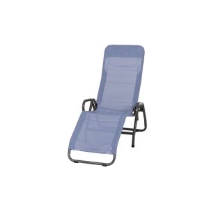 Kippliege Bito 139 x 72 x 118 cm 1-fach verstellbar anthrazit/blau