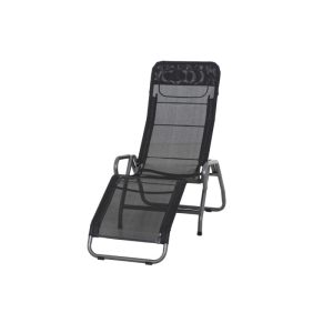 Kippliege Bito 139 x 72 x 118 cm 1-fach verstellbar anthrazit/schwarz