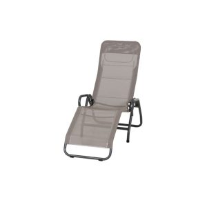 Kippliege Bito 139 x 72 x 118 cm 1-fach verstellbar anthrazit/taupe