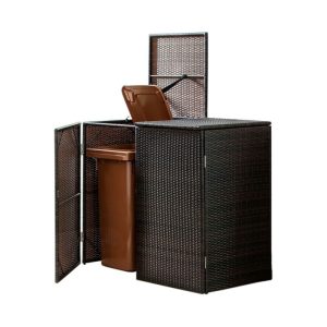 Green Yard Mülltonnenbox Mülltonnenverkleidung Mülltonnenabdeckung Polyrattan Green Yard Mülltonnenbox Mülltonnenverkleidung Mülltonnenabdeckung Polyrattan