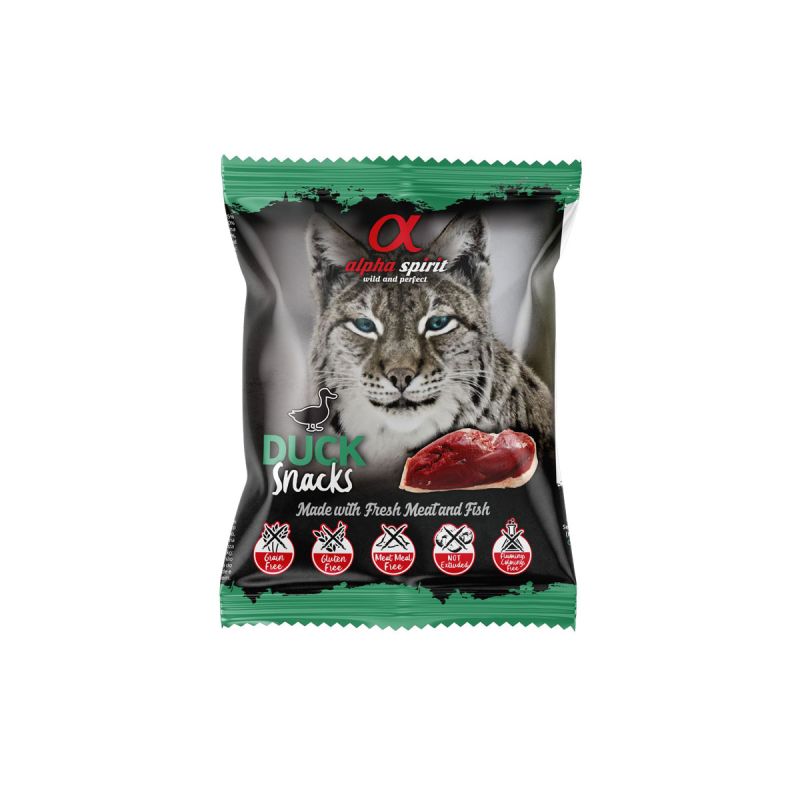 alphaspirit Cat Snack gewürfelt Ente 50g