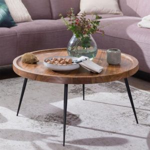 Wohnling Couchtisch „Bharu“ 75x39x75 cm, Braun Wohnling Couchtisch „Bharu“ 75x39x75 cm, Braun