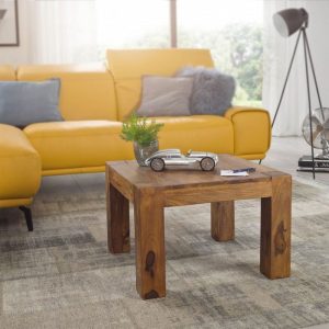 Wohnling Couchtisch „Sheesham“, 60×60 cm, Massivholz Wohnling Couchtisch „Sheesham“, 60×60 cm, Massivholz