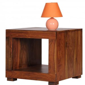 Wohnling Couchtisch „Sheesham“, 50×50 cm Wohnling Couchtisch „Sheesham“, 50×50 cm