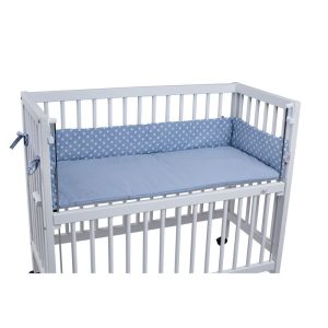 tiSsi Nestchen-Einlage 90×40 cm, für Beistell- und Anstellbetten, blaue Kronen tiSsi Nestchen-Einlage 90×40 cm, für Beistell- und Anstellbetten, blaue Kronen