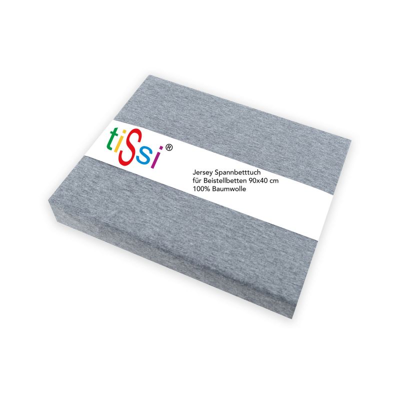 tiSsi Spannbetttuch „Universal“ 90x40 cm, grau