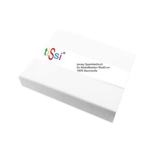 tiSsi Spannbetttuch „Universal“ 90×40 cm, weiß tiSsi Spannbetttuch „Universal“ 90×40 cm, weiß