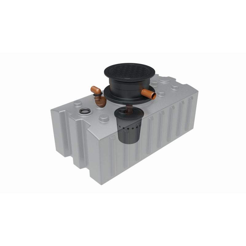 GreenLife Regenwasser-Flachtank, mit Biovitor, 2.000 L