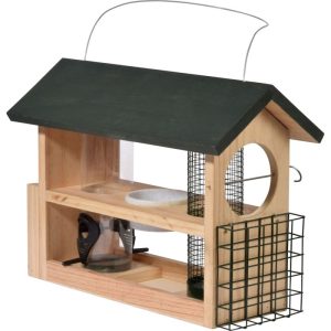 dobar Vogelfutterstation 7-in-1 39 x 19 x 29 cm zum Aufhängen Kiefer Grün dobar Vogelfutterstation 7-in-1 39 x 19 x 29 cm zum Aufhängen Kiefer Grün