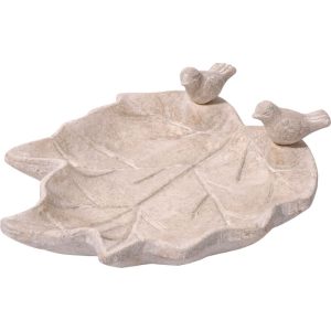 dobar Vogeltränke Blatt-Paradies 31 x 29,5 x 5,5 cm Keramik Weiß dobar Vogeltränke Blatt-Paradies 31 x 29,5 x 5,5 cm Keramik Weiß