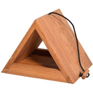 dobar Dreieckiges Vogelhaus zum Aufhängen 26,5 x 19 x 19 cm Eiche Braun