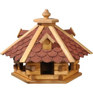 dobar Vogelfutterhaus Blockhaus 51 x 45 x 37 cm Kiefer Rot dobar Vogelfutterhaus Blockhaus 51 x 45 x 37 cm Kiefer Rot