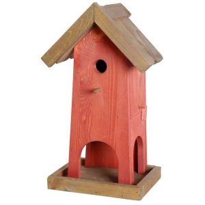 dobar Vogelhaus Red House 26,5 x 18,5 x 45 cm Rot/Braun dobar Vogelhaus Red House 26,5 x 18,5 x 45 cm Rot/Braun
