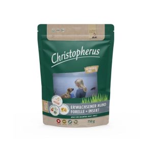 Christopherus Erwachsener Hund Getreidefrei Forelle und Insekt 750g Christopherus Erwachsener Hund Getreidefrei Forelle und Insekt 750g