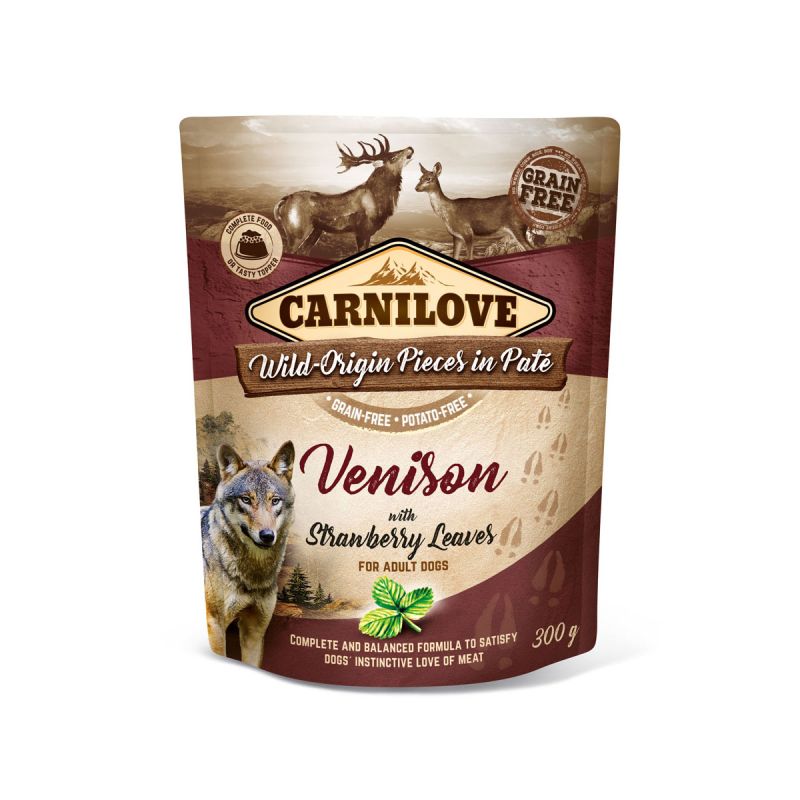 CARNILOVE Paté Hirsch und Erdbeerblätter 300 g