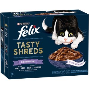 Felix Tasty Shreds Geschmacksvielfalt Mix 10 x 80 g Felix Tasty Shreds Geschmacksvielfalt Mix 10 x 80 g