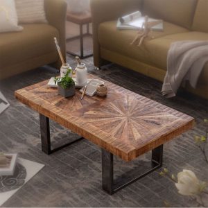 Wohnling Moderner Couchtisch Mango Massivholz 105 x 40 x 55 cm Wohnling Moderner Couchtisch Mango Massivholz 105 x 40 x 55 cm