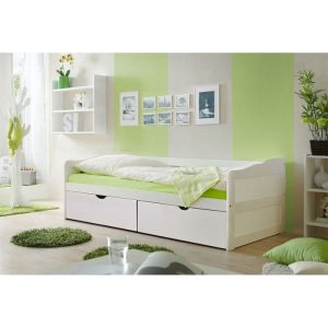 Ticaa Sofabett „Melanie“, weiß, mit Schubkasten Ticaa Sofabett „Melanie“, weiß, mit Schubkasten