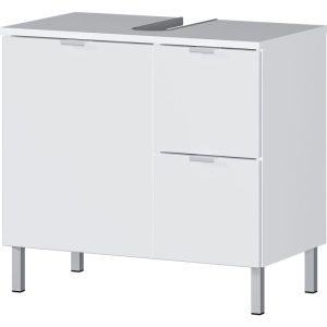 Waschbeckenunterschrank Maureen 2 Schubkästen 60 x 56 x 34 cm weiß Waschbeckenunterschrank Maureen 2 Schubkästen 60 x 56 x 34 cm weiß