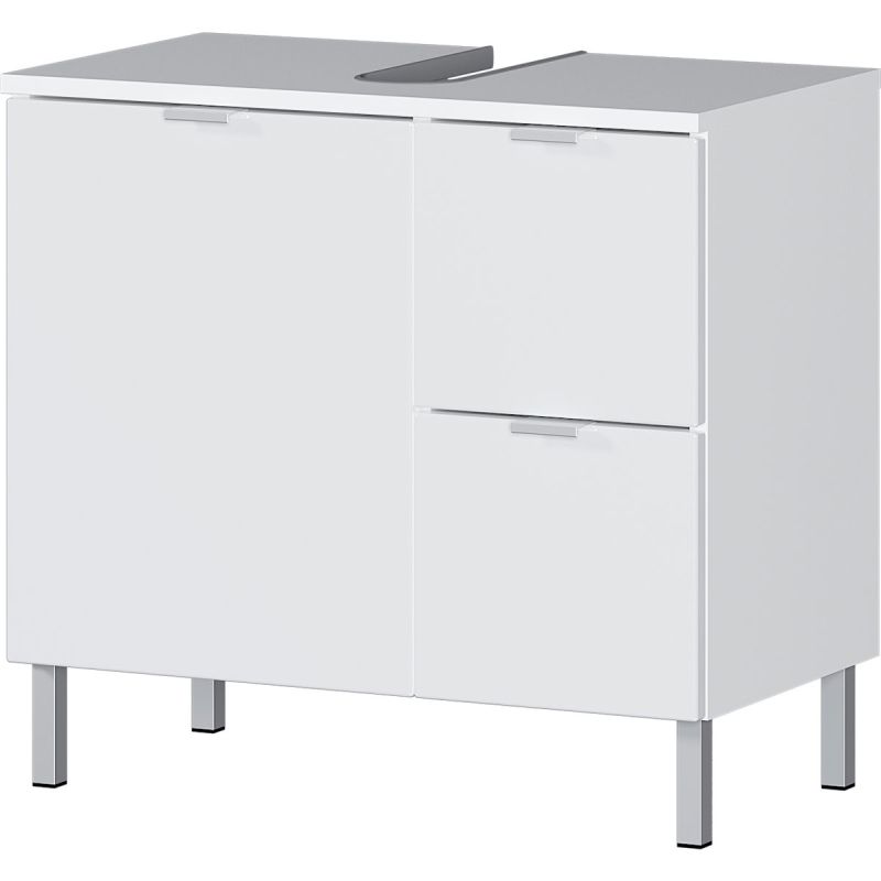 Waschbeckenunterschrank Maureen 2 Schubkästen 60 x 56 x 34 cm weiß