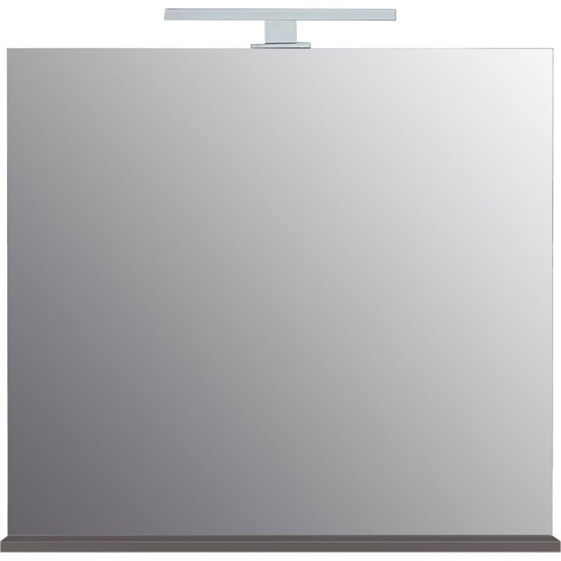 Spiegel Vision mit Ablageboden und LED-Beleuchtung 76 x 75 x 15 cm Grandson-Eiche-Nachbildung