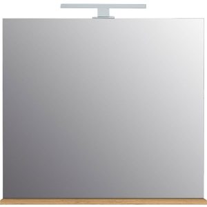 Spiegel Vision mit Ablageboden und LED-Beleuchtung 76 x 75 x 15 cm weiß Spiegel Vision mit Ablageboden und LED-Beleuchtung 76 x 75 x 15 cm weiß