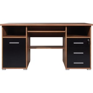 Schreibtisch Tipp abschließbar und mit Tastaturauszug 145 x 75 x 70 cm anthrazit Schreibtisch Tipp abschließbar und mit Tastaturauszug 145 x 75 x 70 cm anthrazit