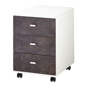 Rollcontainer Sort mit 3 Schubkästen 40 x 57 x 49 cm weiß/Basalto-Dunkel Rollcontainer Sort mit 3 Schubkästen 40 x 57 x 49 cm weiß/Basalto-Dunkel