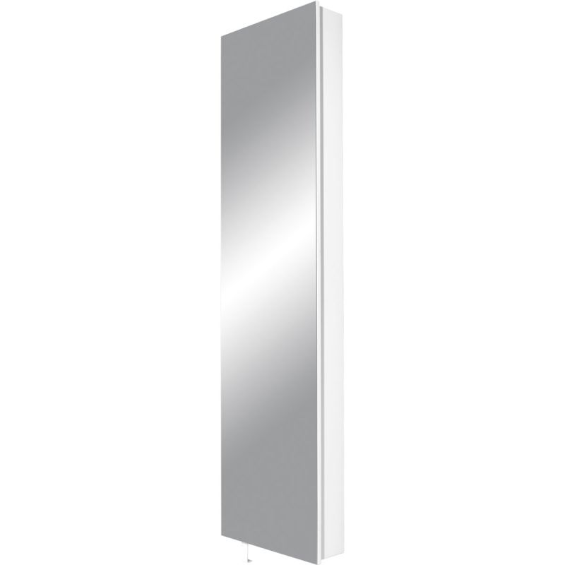 Drehschrank Ordnung mit Spiegelfront 50 x 195 x 18 cm weiß