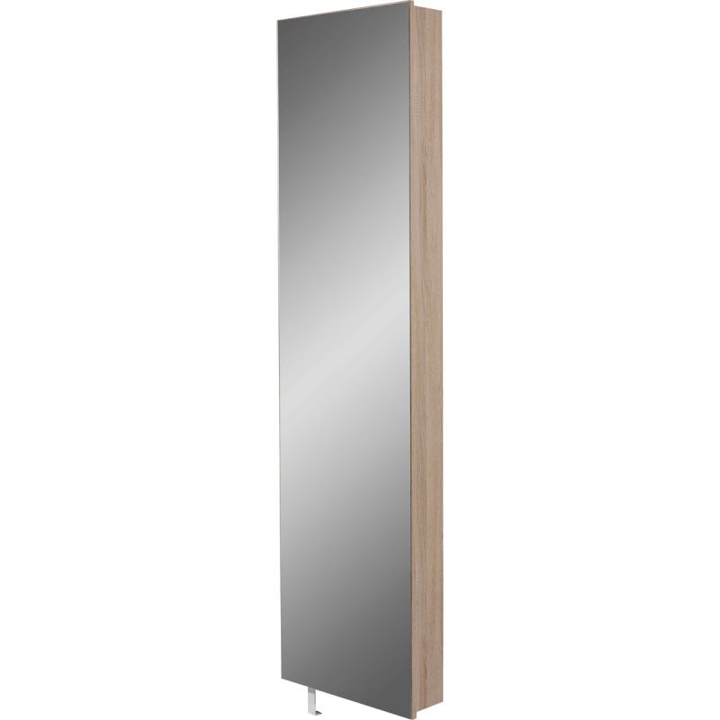Drehschrank Ordnung mit Spiegelfront 50 x 195 x 18 cm Sonoma-Eiche-Nachbildung
