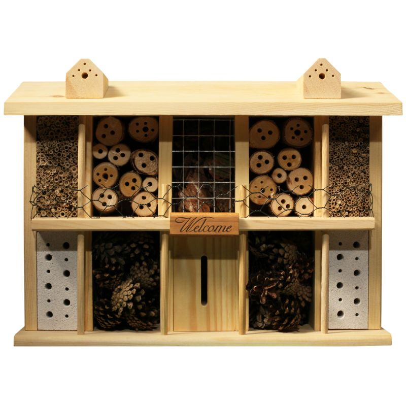 dobar Insektenhotel Landsitz Superior Bausatz 47 x 12,5 x 34 cm beige