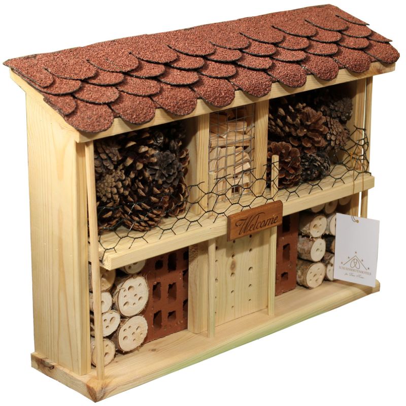 dobar Insektenhotel Landhaus Komfort 47 x 12,5 x 34 cm rot/beige