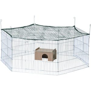 dobar XXL-Freilaufgehege 145 x 60 x 165 cm silber