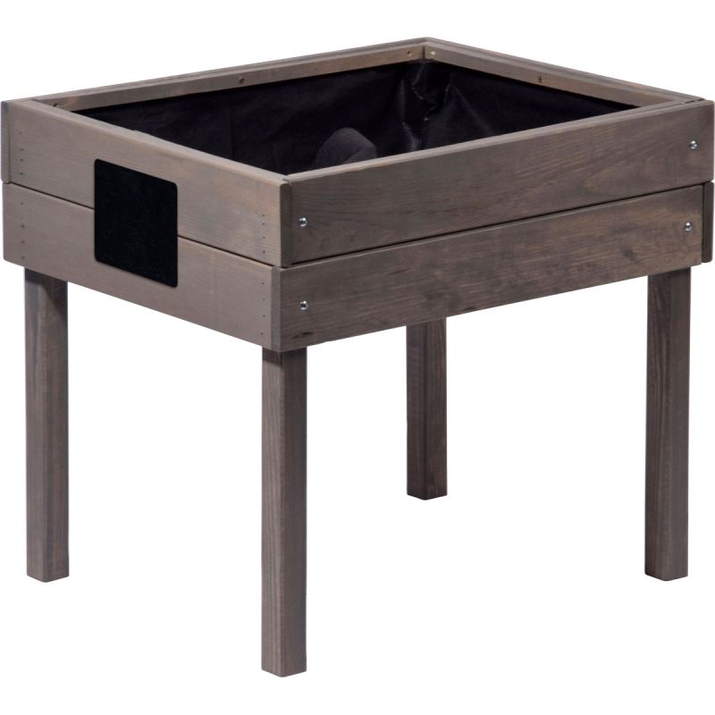dobar Kinderhochbeet mit Kreidetafel 50 x 45 x 40 cm grau