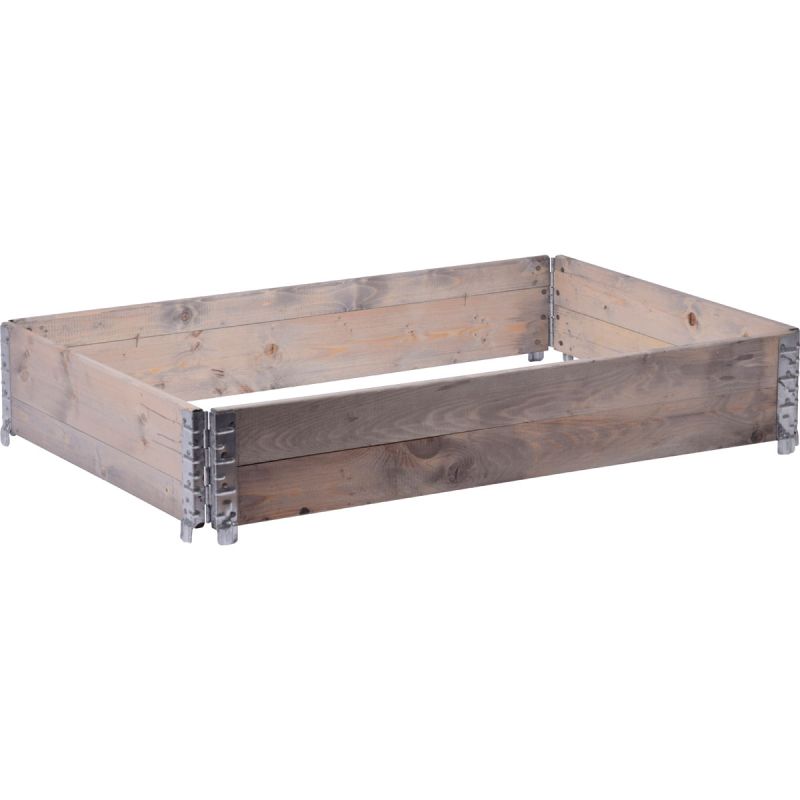 dobar Pflanzbeet-Umrandung 120 x 80 x 20 cm Kiefer grau