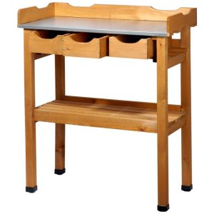 dobar Pflanztisch 40 x 90 x 80 cm braun