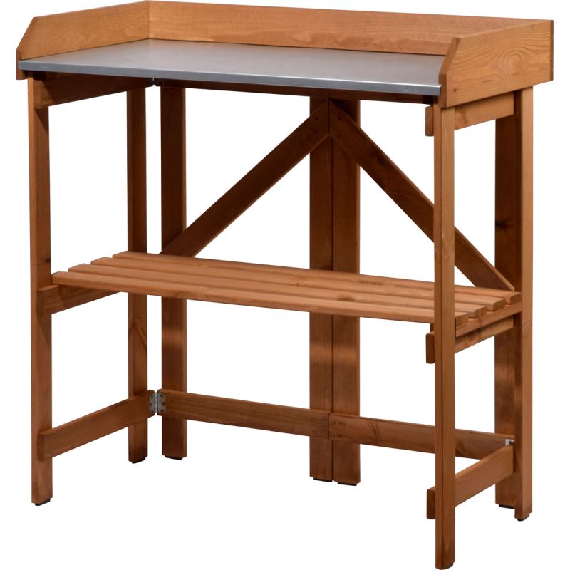 dobar Pflanztisch klappbar 85 x 89 x 44 cm braun