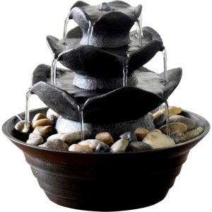 dobar Design-Zimmerbrunnen 22,2 x 20,6 x 22,2 cm schwarz
