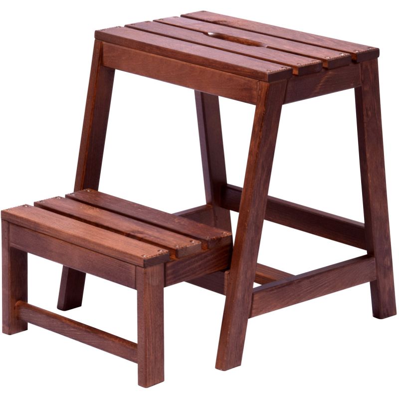 dobar Klapphocker 53/39 x 38 x 45 cm dunkelbraun