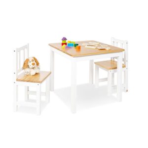 Pinolino Kindersitzgruppe Fenna weiß/natur, 3-tlg. Pinolino Kindersitzgruppe Fenna weiß/natur, 3-tlg.